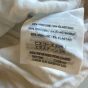 Jcrew white T-shirt long sleeve tie at front